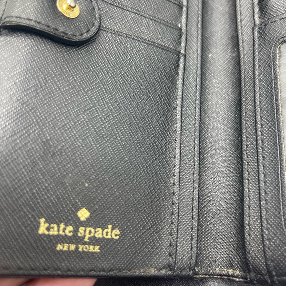 KATE SPADE NEW YORK HOT PINK WALLET WITH ICONIC NAME PLATE IN GOLD TONE - Picture 17 of 17